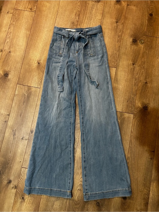 Pilcro Denim - Anthropologie Pilcro Ultra High-Rise Tie-Waist Wide-Legs 25